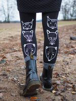 Lataa kuva Galleria-katseluun, Toteemieläimet sukkahousut | musta