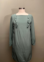 Lataa kuva Galleria-katseluun, Sinivihreä silkkitunika edestä