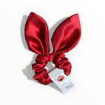 Lataa kuva Galleria-katseluun, Punainen silkistä tehty pupu hiusdonitsi