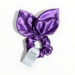 Lataa kuva Galleria-katseluun, Violetti silkistä tehty pupu hiusdonitsi