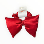 Lataa kuva Galleria-katseluun, Punainen silksitä tehty hieno rusetti hiusdonitsi