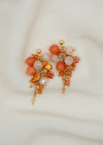 Lataa kuva Galleria-katseluun, Oranssit roikkuvat terttukorvakorut