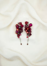 Lataa kuva Galleria-katseluun, Punaiset roikkuvat terttukorvakorut