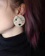 Lataa kuva Galleria-katseluun, BellaDonna-nappikorvakorut | Iso