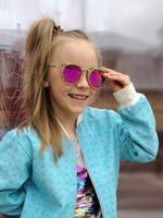 Lataa kuva Galleria-katseluun, Ekologinen bomber takki kierrätysmateriaalista lapselle.