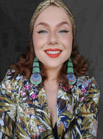 Lataa kuva Galleria-katseluun, Riikinkukko-korvakorut