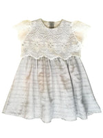 Lataa kuva Galleria-katseluun, Ekologinen lasten juhlamekko kierrätetysmateriaalista.