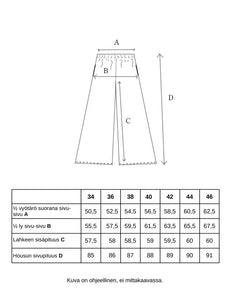 Säde culottes | säteilevä vaalea