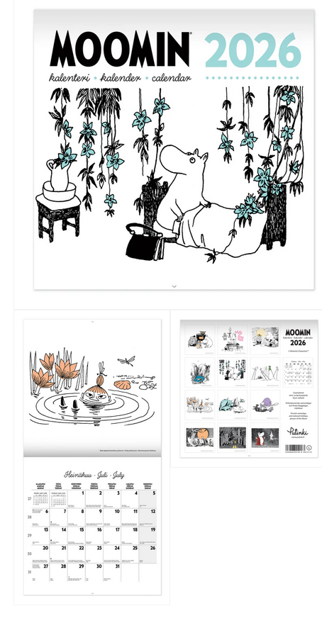 Seinäkalenteri 30x30 2026 - Putinki Muumi