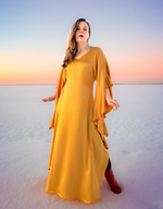 Lataa kuva Galleria-katseluun, Satiini Ilmatar-mekko  | Kulta
